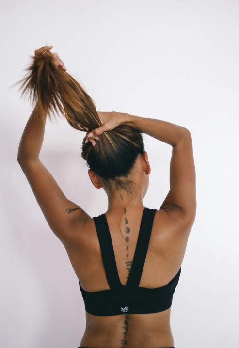 Beginner stretching before workout